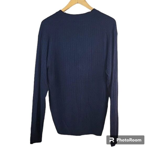 NWT Geoffrey Beenne- Blue Knit Button Up Cardigan- Size Medium - Picture 3 of 6